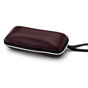 Estuche de cuero para gafas con cremallera, caja para gafas, funda para gafas de sol, estilo coreano para gafas con montura - Product Image 3