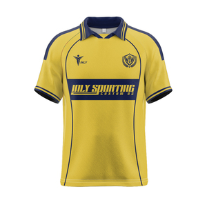 Maillot de football rétro personnalisé maillot de football vintage du club de sport universitaire maillot de football en polyester de haute qualité avec col - Product Image 3