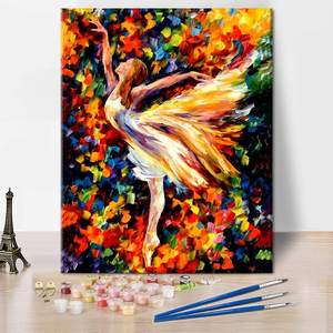 Kit <span class=keywords><strong>de</strong></span> peinture à l'huile par numéros, vente en gros, OEM ODM, personnalisé, pour adultes débutants, peinture à l'huile nue - Product Image 2