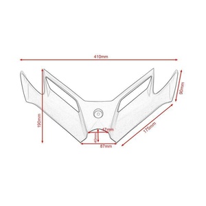 Alerón Decorativo de Entrada de Aire ABS para Motocicleta <span class=keywords><strong>Kawasaki</strong></span> <span class=keywords><strong>Ninja</strong></span> <span class=keywords><strong>300</strong></span>/250, Decoración de Pico de Pájaro - Product Image 6