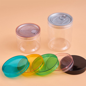 <span class=keywords><strong>Bocaux</strong></span> en plastique de qualité alimentaire de 250 ml, 350 ml, 400 ml, 500 ml, 600 ml, 750 ml, <span class=keywords><strong>bocaux</strong></span> scellés pour l'emballage alimentaire, <span class=keywords><strong>bocaux</strong></span> en PET à ouverture facile avec anneau de traction - Product Image 2