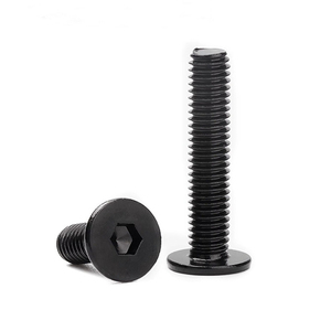 Viti a brugola a testa piatta ultra sottile M2 M2.5 M3 M4 M5 M6 M8 M10 M12 in acciaio inossidabile 304 nero - Product Image 3