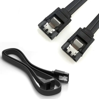 Kabel SATA 3.0 6Gbps Tembaga Lurus Sudut Kiri Baru untuk HDD/SSD 8Pin