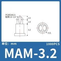Entretoise isolante en nylon pour carte de circuit imprimé, forme d'avion, à clipser, 1,5-6 mm