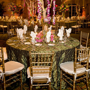 China Chiavari Catering ceremonia lujo oro silla metal chivari chavari Tiffany Hotel evento Fiesta boda salón muebles silla - Product Image 6