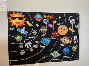 Super March Offre Spéciale jouets durables pour bébé, système solaire, univers, feutres, tableau sensoriel pour les tout-petits - Product Image 5