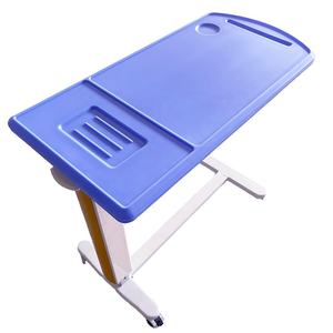 ब्लू गैस स्प्रिंग हॉस्पिटल फर्नीचर एल्यूमिनियम मिश्र धातु पीई मूवेबल ओवरबेड साइड टेबल ट्रे डाइनिंग ऊंचाई एडजस्टेबल बेड ट्रे के लिए - Product Image 3