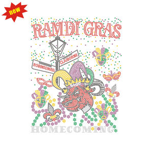 Mardi Gras Purple New orn Hot Fix Iron On Transfer - Product Image 2