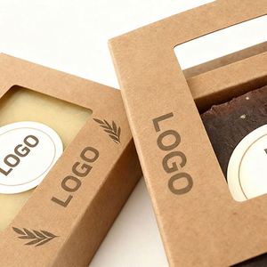 Factory Price Custom <b>Small</b> Soap <b>Gift</b> <b>Box</b> Eco Friendly Cardboard Packaging Kraft Paper Boxes for Home Made Soap With Window - Product Image 1