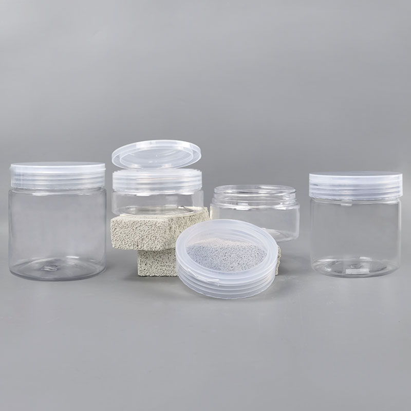 Custom Food Grade PET Plastic Container Dry Food Spices Nuts Candy Peanut Butter Honey Storage Jars with Flip Top Cap