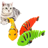Jouets de chat de poisson interactifs pour les chats d'intérieur jouent à la natation Robot poisson chat jouet Kitty jouets d'exercice