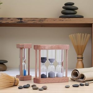 Trang trí nội thất nhà bếp công cụ Quà Tặng bằng gỗ 1/3/5 PHÚT cát kính đồng hồ cát hẹn giờ đồng hồ cho trẻ em đơn giản phong cách giờ - Product Image 4