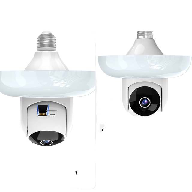 3MP Floodlight Vision  WiFi Bulb PTZ Camera Wireless Smart Home Security CCTV Light WiFi Bulb Camera