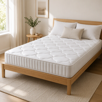 Matelas à ressorts ensachés de haute qualité, matelas de chambre sur mesure, matelas compressé enroulable pour la maison et l'hôtel