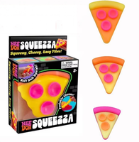 Mainan Remas Irisan Pizza Lucu Bahan TPR Lembut, Lambat Mengembang, Pereda Stres Sensorik, Mini Segitiga, Hadiah Custom