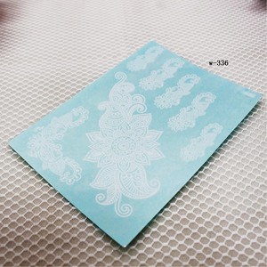 Personalizada tatuaje impermeable de encaje blanco Henna etiqueta para las niñas - Product Image 3