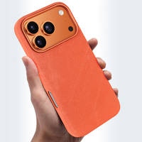 Nouvelle Arrivée Étui de Protection Magnétique Intégral en Flanelle avec Bouton Métallique pour iPhone 17 17 Pro Max 16 16 Pro Max 15 15 Pro Max