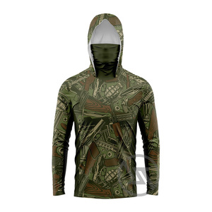 Chemises de pêche imperméables coupe-vent pour hommes avec capuche Protection <span class=keywords><strong>UV</strong></span> Vêtements respirants pour la randonnée et le camping en plein air Plus Size-5XL - Product Image 4