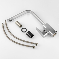 Robinet de cuisine à tube plat en plastique thermostatique moderne Robinet de lavabo carré pour éviers pour salle de bain et hôtel