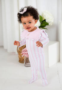 OEM Barboteuse pour bébé nouveau-né Pyjama en coton à rayures avec manches longues et col <span class=keywords><strong>marin</strong></span> Vêtements grenouillère pour bébés garçons filles 0-3 mois - Product Image 4