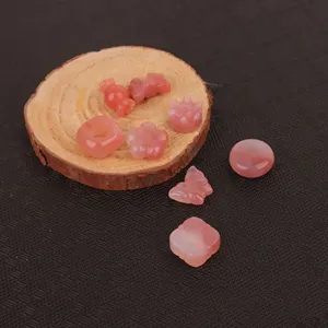 Natural Cura Gemstone Alta Qualidade Sul Ágata Vermelha Bead Candy Flower Butterfly Carving Loose Beads Para Fazer Jóias DIY