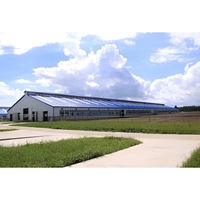 Structure en acier pour élevage de bovins et de moutons avec alimentation automatique compatible avec l'IoT |   Grange modulaire intelligente pour parc d'élevage automatisé