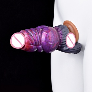 N-5148 Soft Liquid Silicone Realistic <b>Dildo</b> Hollow Fantasy Sleeves for Men - Product Image 4