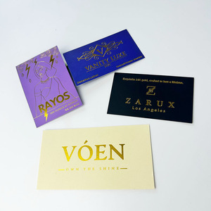 Formato su misura di lusso lamina d'oro timbratura biglietti <span class=keywords><strong>da</strong></span> <span class=keywords><strong>visita</strong></span> basso MOQ stampa Offset materiale di carta grazie biglietti in vendita - Product Image 2