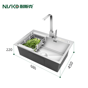 Fournisseur d'évier de <span class=keywords><strong>cuisine</strong></span> noir montage supérieur fait à la main ss évier de <span class=keywords><strong>cuisine</strong></span> meubles en acier inoxydable - Product Image 6