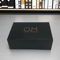 Boîte-cadeau de papier d'emballage magnétique pliable noir rose d'impression mate de luxe personnalisée brillante avec fermeture magnétique