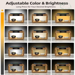 Estación de Carga Rápida 5 en 1 de Bambú, Diseño Nuevo, Duradera y Ecológica, para Reloj, Teléfono, Soporte de Carga Inalámbrico - Product Image 6