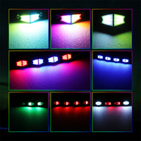 Luces LED RGBW para Roca con Control Remoto Inalámbrico y Aplicación Móvil, Paquete de 8, con Luces de Giro, Freno y Reversa