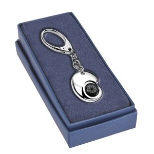 Keyring Goccia <b>Compass</b> Silver Metal With Chain And Direction Indicator For Outdoor <b>Navigation</b> - Product Image 3
