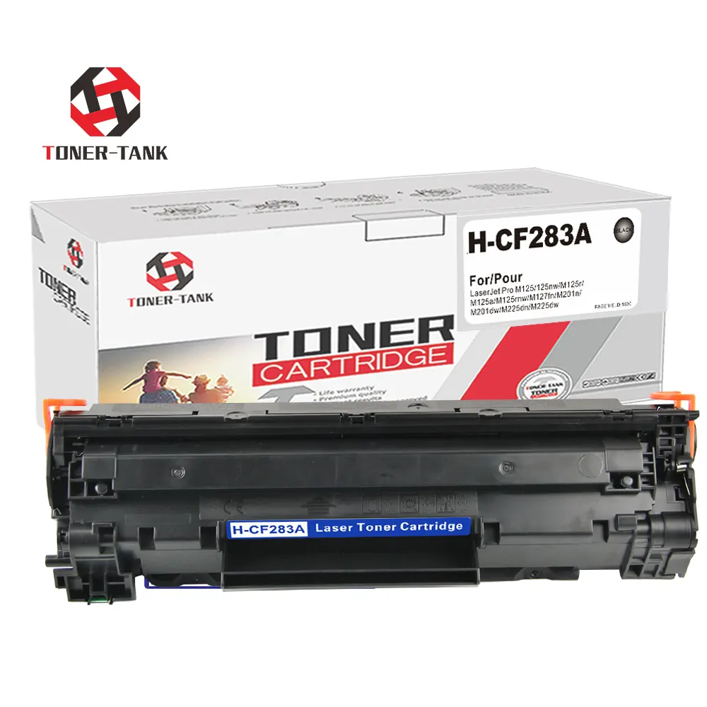 TONER-TANK Compatible HP 83A CF283A Black Toner Cartridge for HP LaserJet Pro M125 125nw M201dw M225dn M225dw Printer