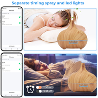 Diffuseur d'arômes intelligent WiFi SMATRUL Tuya, humidificateur d'air ultrasonique à huile essentielle de 400 ml avec contrôle par application, lumière LED et générateur de brume