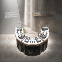 Vitrine d'exposition de montres et bijoux haut de gamme GZowin avec éclairage LED, couleur personnalisable, construction durable pour centre commercial et exposition