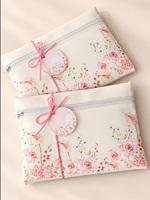 Sac cosmétique en cuir imprimé personnalisé, rose, floral, organiseur de maquillage, sac de rangement pour soins de la peau, boîte d'emballage en acrylique pour coffret de thé et café du Ramadan
