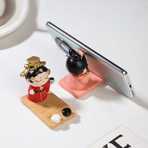 Figuras de Resina Estilo Dinastía Tang, 4 Piezas, Decoración de Escritorio, Soporte para Teléfono, Regalo de Oficina, Diseño Tradicional - Product Image 2