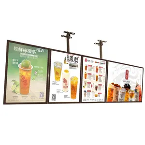 Montage mural Led Menu Board Picture Sign Fast Food Menu Light Box