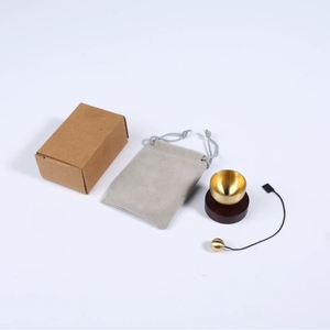 Mini cloche chantante en laiton pur, ensemble portable, carillon éolien, sonnette de porte pour la méditation, la pleine conscience, le soulagement du stress, le yoga - Product Image 2
