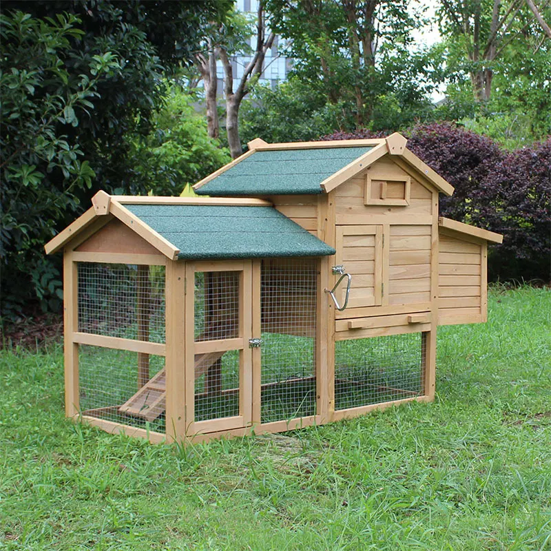 Large Chicken Coop Wooden Outdoor Waterproof Bunny Rabbit Hutch Cage Door Removable Pet House Chicken