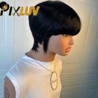 Promotion Perruque Courte Bob en Cheveux Humains Brésiliens de Haute Qualité, Noire Naturelle Bouclée pour Coupe Pixie, Vente en Gros de Perruques en Cheveux Humains, Fournisseur