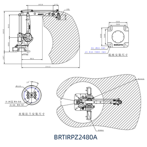 Robot articulé BORUNTE BRTIRPZ2480A à 4 axes pour l'asservissement de machines, robot industriel de préhension et de placement - Product Image 3