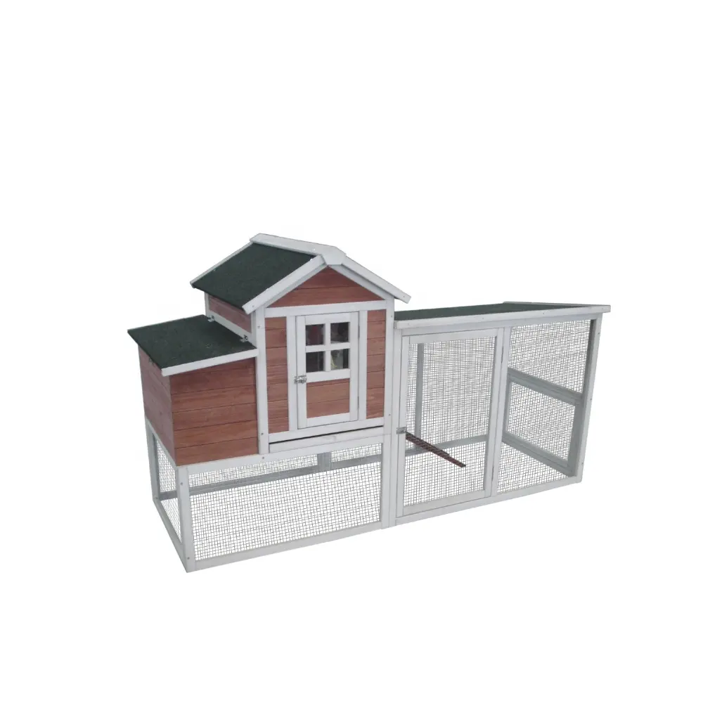 Quality large wooden outdoor hen house with run