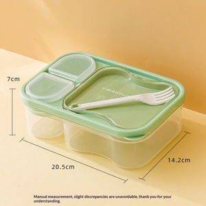 Lonchera Nueva 2026 con Cubiertos, Lonchera para Horno de Microondas, Lonchera Portátil con Compartimentos de Plástico de Grado Alimenticio - Product Image 3
