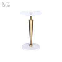 Table d'appoint scandinave Mobilier de maison Base en marbre minimaliste Table basse moderne en acier inoxydable pour le salon