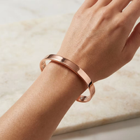 Ensemble de bracelets élégants en cuivre pour hommes et femmes, bague et bracelet magnétiques, cadeaux d'anniversaire, bijoux santé