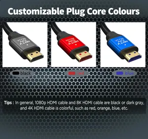 प्रमाणित नवीनतम HDMII संस्करण हाई स्पीड 48Gbps सपोर्ट डायनेमिक HDR TDR टेस्ट 4K 60Hz रिज़ॉल्यूशन HDMI केबल