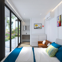 Casa Prefabricada Modular Tipo Cabaña Apple, Apartamento Estudio Moderno, Mini Villa Prefabricada, Edificio Modular Combinado