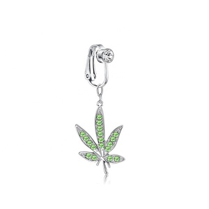 Gaby nouvel arrivage <span class=keywords><strong>faux</strong></span> anneau de nombril avec motif de fleurs cz, anneau de <span class=keywords><strong>ventre</strong></span> à clip, sans <span class=keywords><strong>piercing</strong></span>, bijoux de corps - Product Image 4